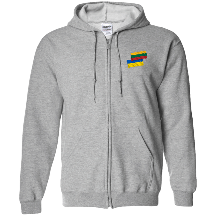 Lithuania Ukraine Flag - Men/Women Unisex Comfort Full-Zip Hoodie