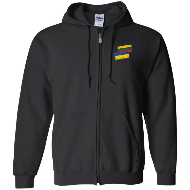 Lithuania Ukraine Flag - Men/Women Unisex Comfort Full-Zip Hoodie