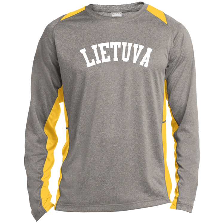 Lietuva - Men's Long Sleeve Colorblock Activewear Performance T