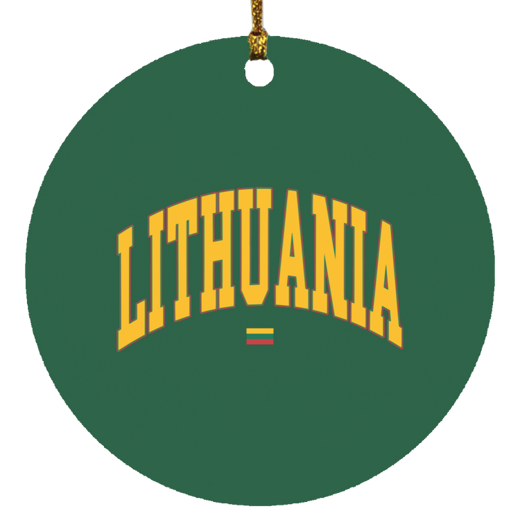Lithuania - MDF Circle Ornament
