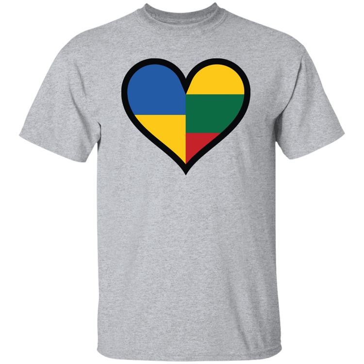 Lithuania Ukraine Heart - Men's Classic Short Sleeve T-Shirt