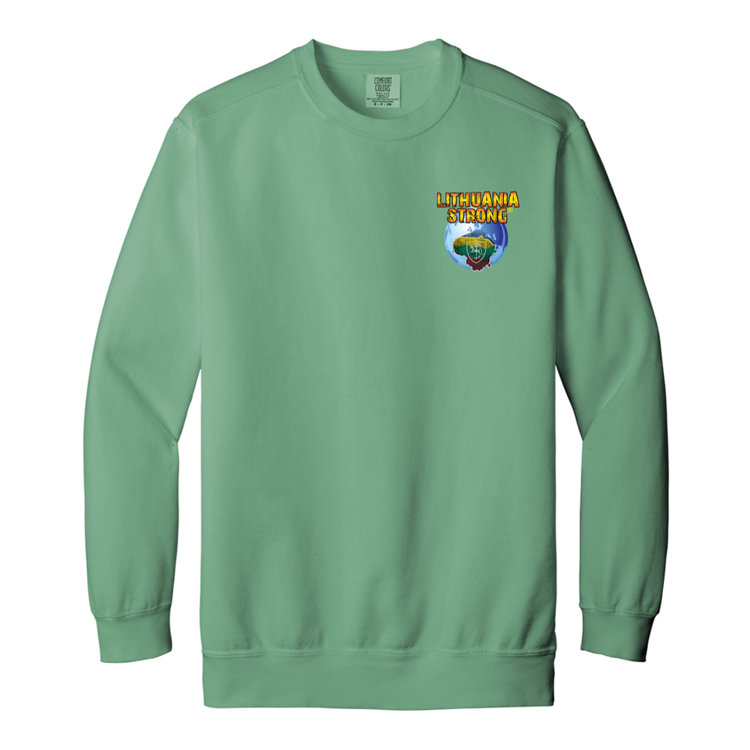 Lithuania Strong - Men/Women Unisex Soft-Washed Crewneck Sweatshirt
