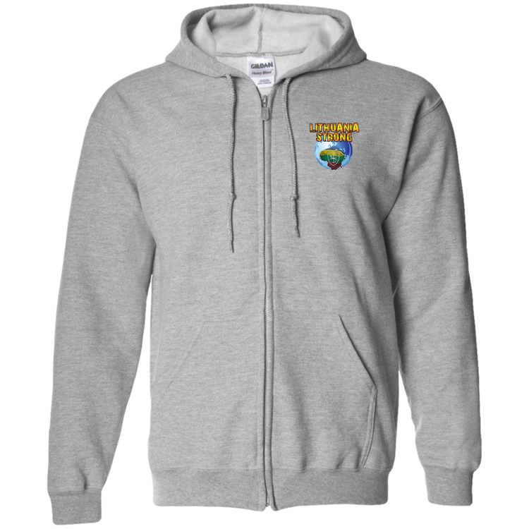 Lithuania Strong - Men/Women Unisex Comfort Full-Zip Hoodie