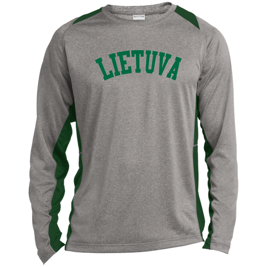 Lietuva - Men's Long Sleeve Colorblock Activewear Performance T