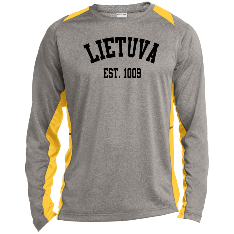 Lietuva Est. 1009 - Men's Long Sleeve Colorblock Activewear Performance T