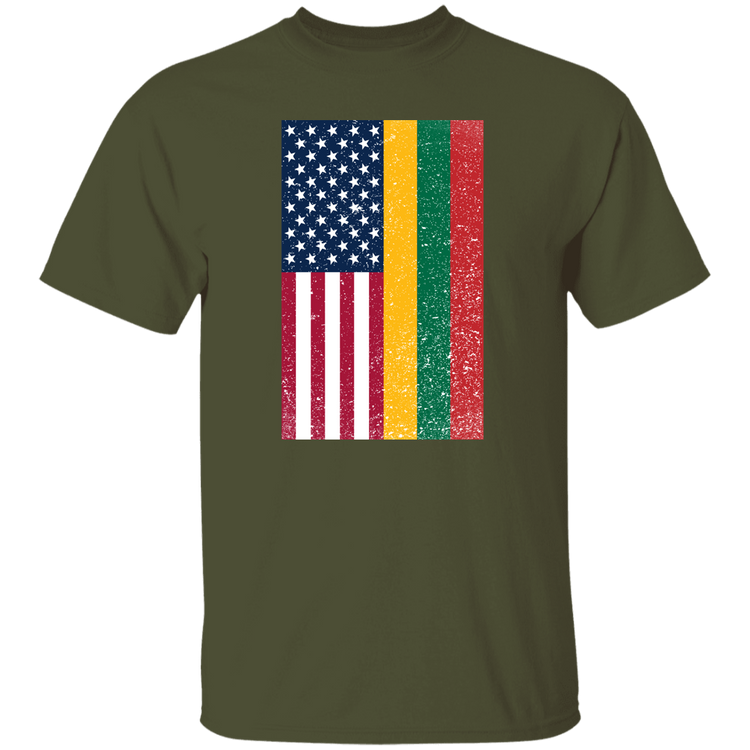 USA Lithuania Flag - Men's Basic Short Sleeve T-Shirt