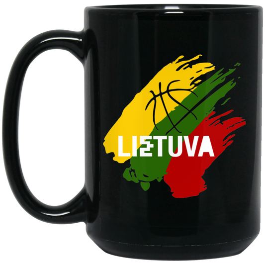 Lietuva BB - 15 oz. Black Ceramic Mug