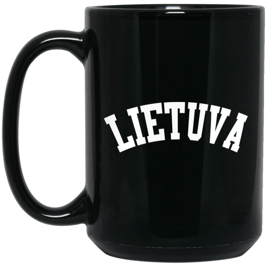 Lietuva - 15 oz. Black Ceramic Mug