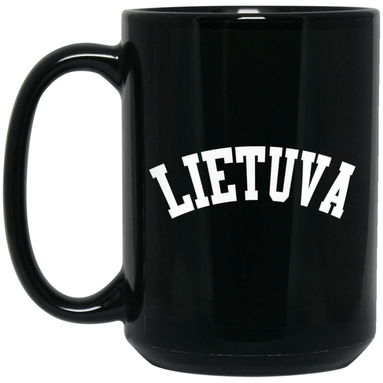 Lietuva - 15 oz. Black Ceramic Mug