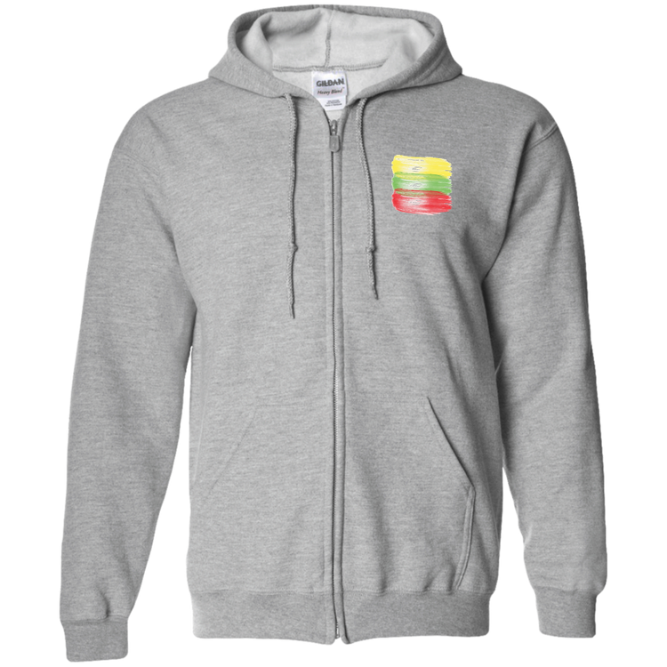 Brush Strokes - Men/Women Unisex Comfort Full-Zip Hoodie