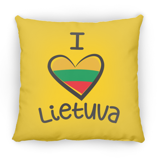 I Love Lietuva - Small Square Pillow