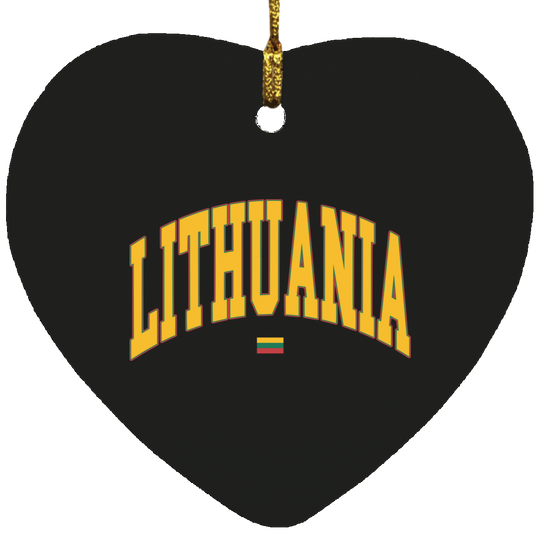 Lithuania - MDF Heart Ornament