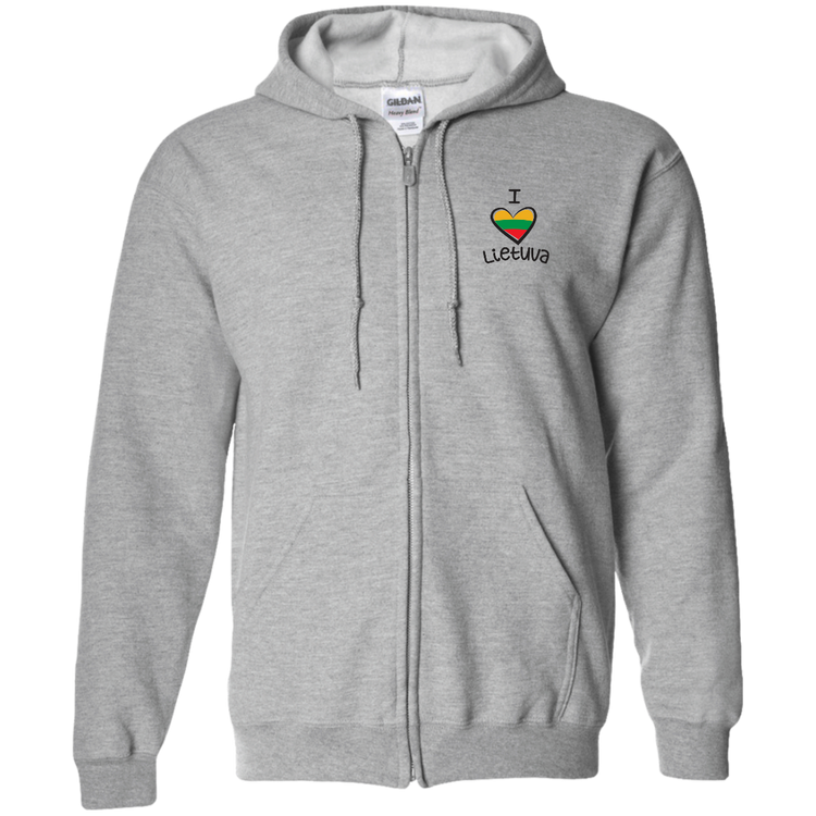 I Love Lietuva - Men/Women Unisex Comfort Full-Zip Hoodie