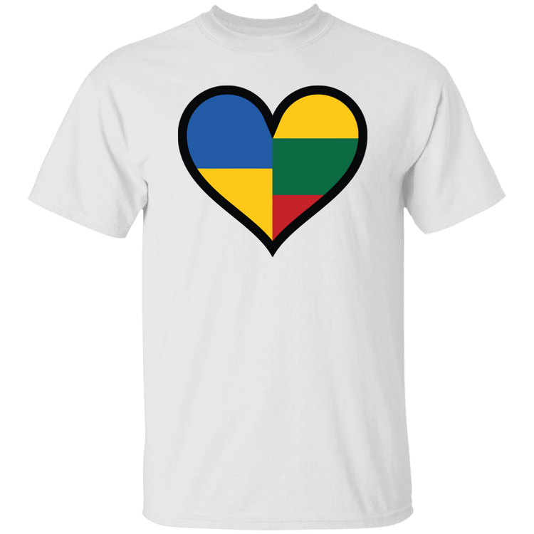 Lithuania Ukraine Heart - Men's Classic Short Sleeve T-Shirt