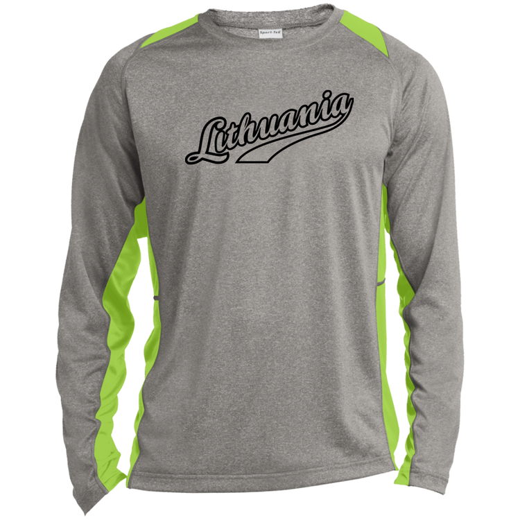 Lithuania - Men's Long Sleeve Colorblock Activewear Performance T