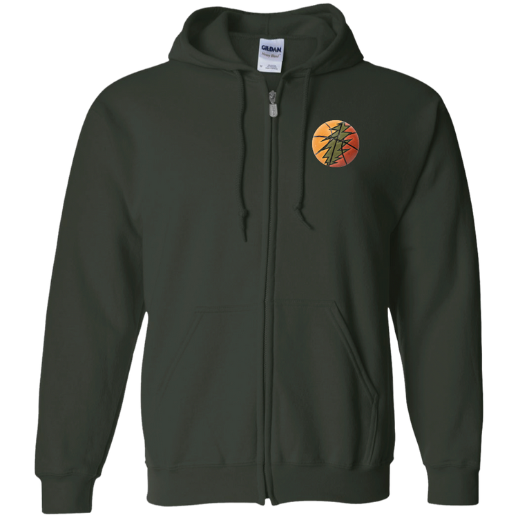 Basketball Bolt - Men's Basic Full-Zip Hoodie