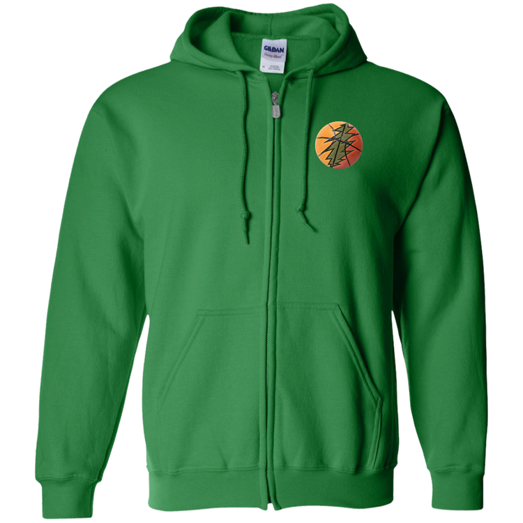 Basketball Bolt - Men's Basic Full-Zip Hoodie