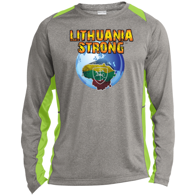Lithuania Strong - Men's Long Sleeve Colorblock Activewear Performance T