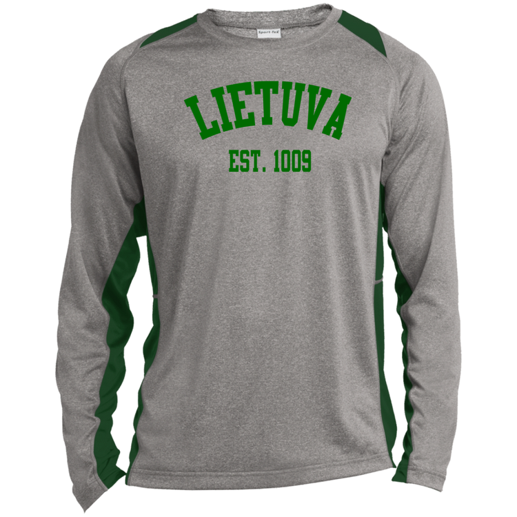 Lietuva Est. 1009 - Men's Long Sleeve Colorblock Activewear Performance T