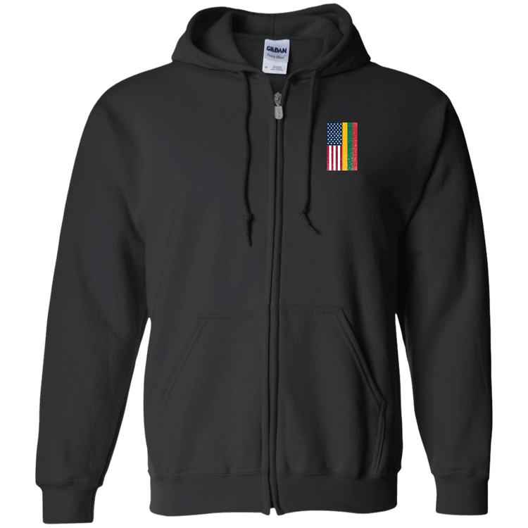 USA Lithuania Flag - Men/Women Unisex Comfort Full-Zip Hoodie