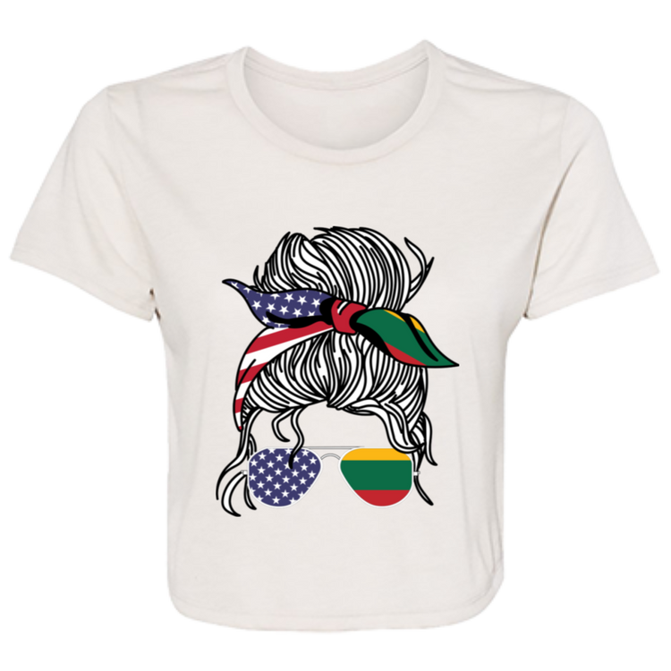 Laisve Freedom Woman - Women's Bella+Canvas Flowy Cropped Tee