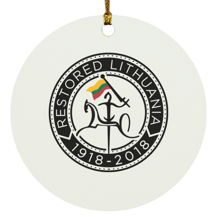 Vytis Restored - MDF Circle Ornament