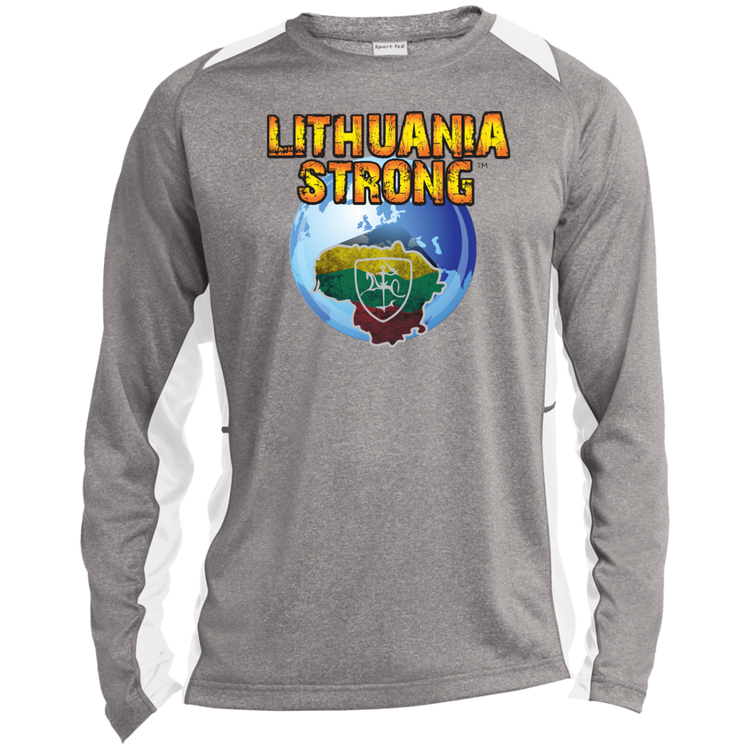Lithuania Strong - Men's Long Sleeve Colorblock Activewear Performance T