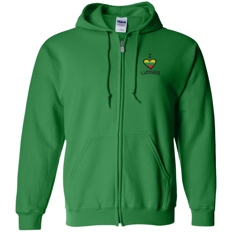 I Love Lietuva - Men/Women Unisex Comfort Full-Zip Hoodie