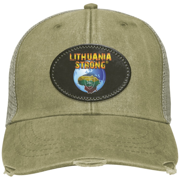Lithuania Strong - Distressed Ollie Cap - Oval Patch