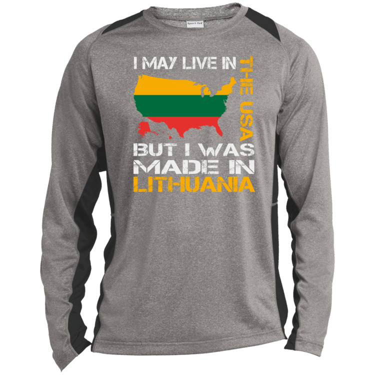Made in Lithuania - Men's Long Sleeve Colorblock Activewear Performance T
