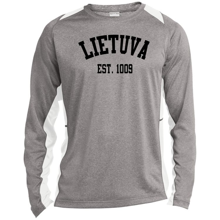 Lietuva Est. 1009 - Men's Long Sleeve Colorblock Activewear Performance T