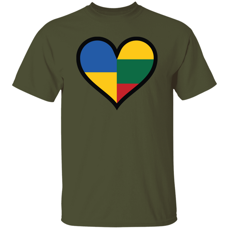 Lithuania Ukraine Heart - Men's Classic Short Sleeve T-Shirt