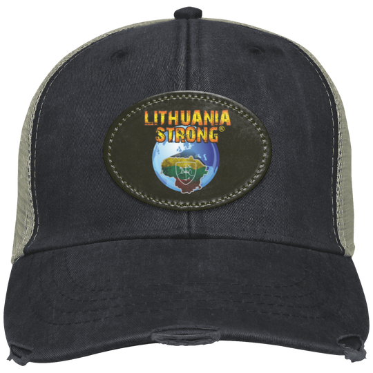 Lithuania Strong - Distressed Ollie Cap - Oval Patch