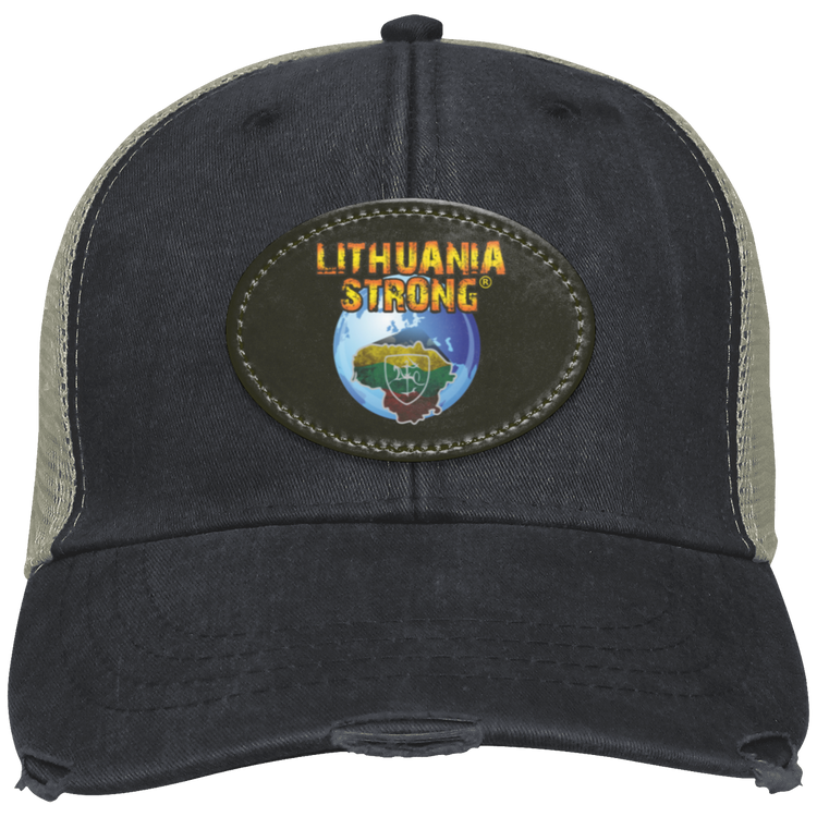 Lithuania Strong - Distressed Ollie Cap - Oval Patch