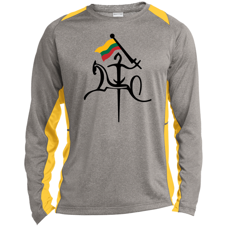 Vytis with Flag - Men's Long Sleeve Colorblock Activewear Performance T