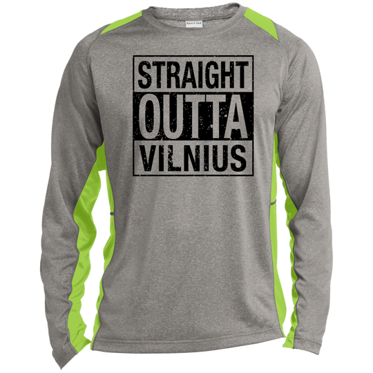 Straight Outta Vilnius - Men's Long Sleeve Colorblock Activewear Performance T