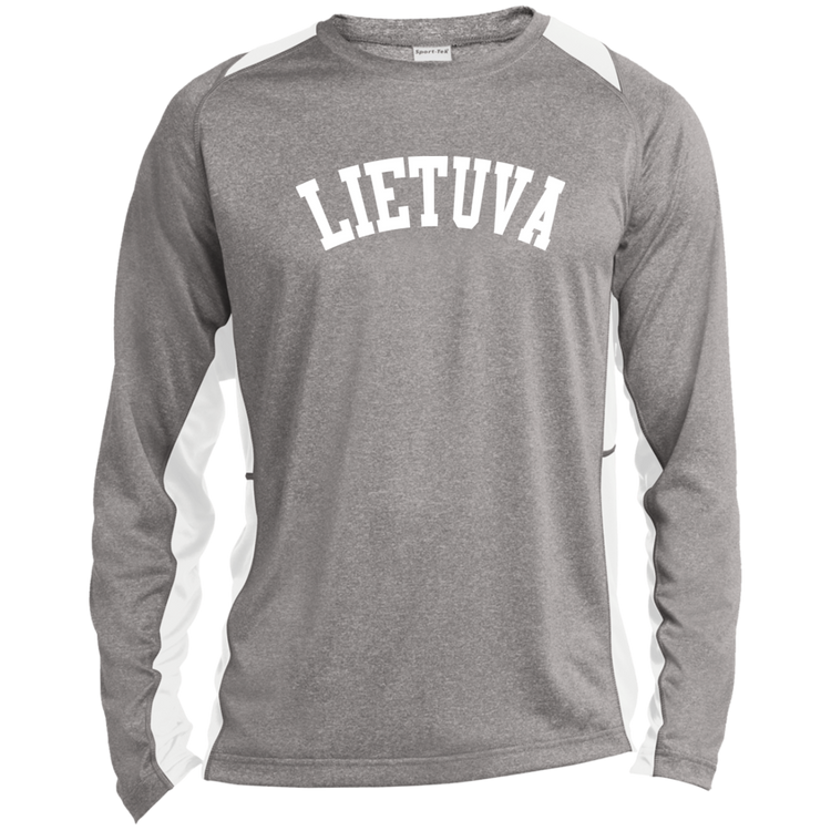 Lietuva - Men's Long Sleeve Colorblock Activewear Performance T