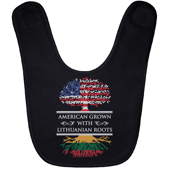American Grown Lithuanian Roots - Baby Bib