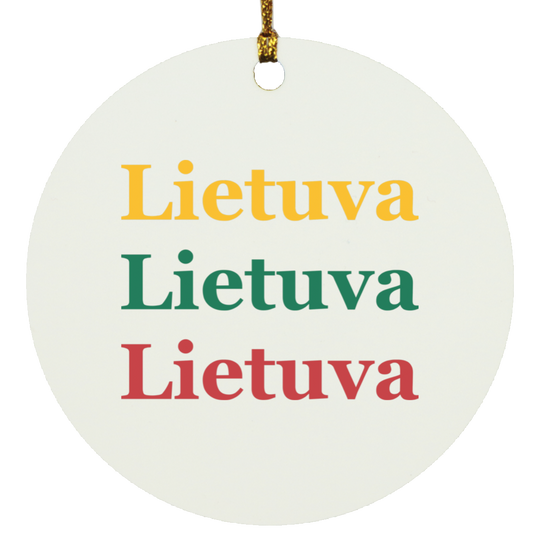 Lietuva - MDF Circle Ornament