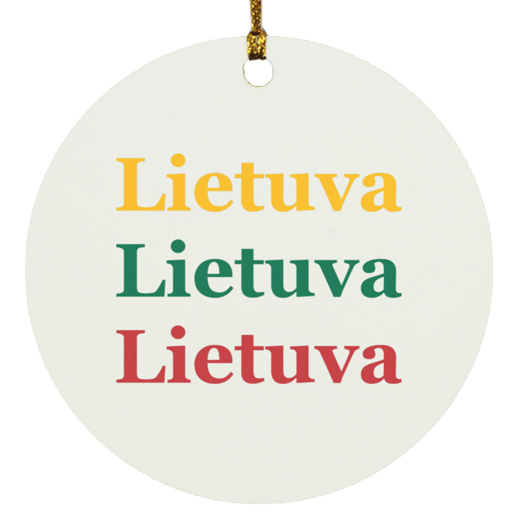 Lietuva - MDF Circle Ornament