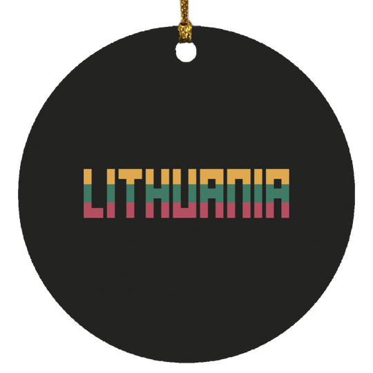 Lithuania - MDF Circle Ornament