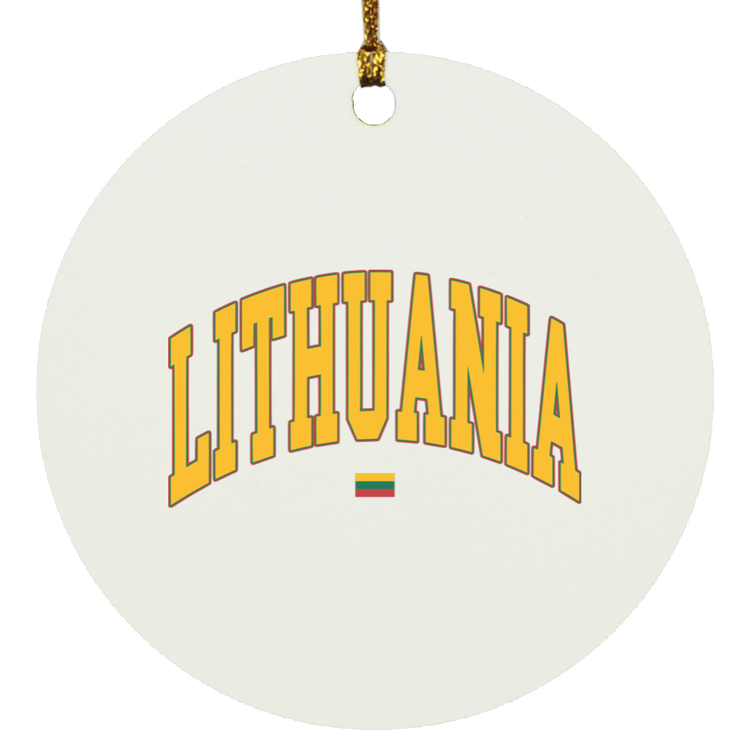 Lithuania - MDF Circle Ornament