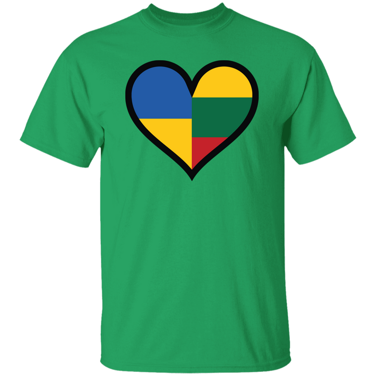 Lithuania Ukraine Heart - Men's Classic Short Sleeve T-Shirt