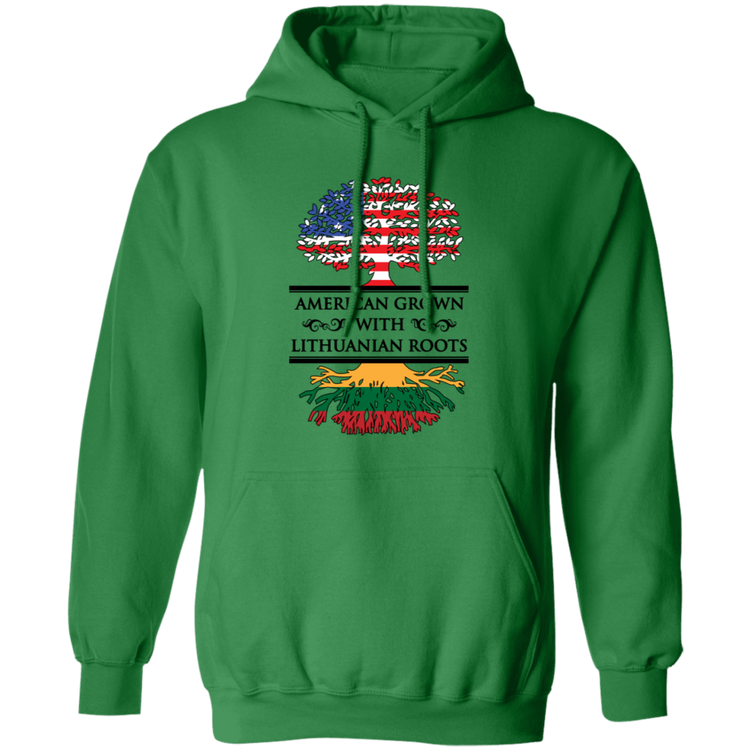 American Grown Lithuanian Roots - Men/Women Unisex Comfort Pullover Hoodie