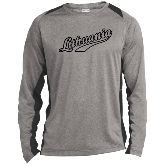 Lithuania - Men's Long Sleeve Colorblock Activewear Performance T
