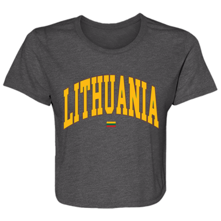 Lithuania - Women's Bella+Canvas Flowy Cropped Tee