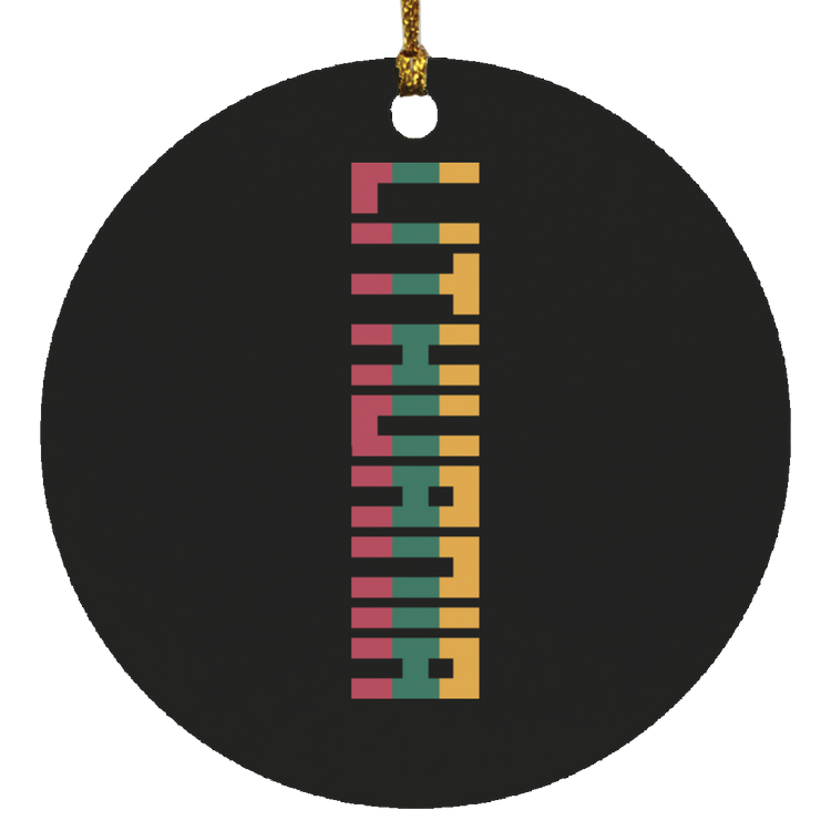 Lithuania - MDF Circle Ornament