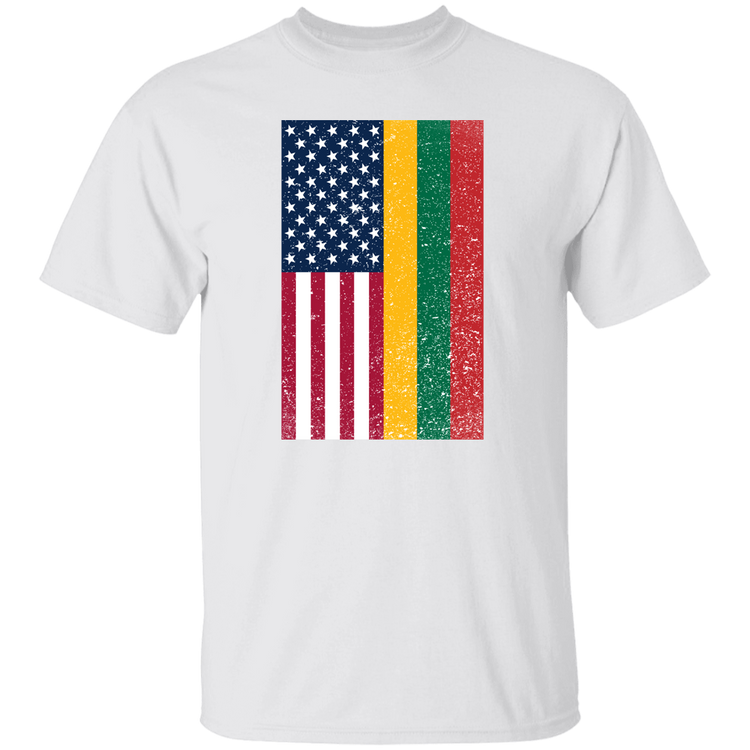 USA Lithuania Flag - Men's Basic Short Sleeve T-Shirt