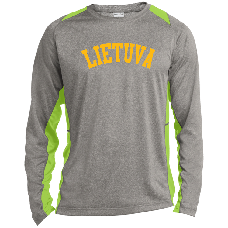 Lietuva - Men's Long Sleeve Colorblock Activewear Performance T