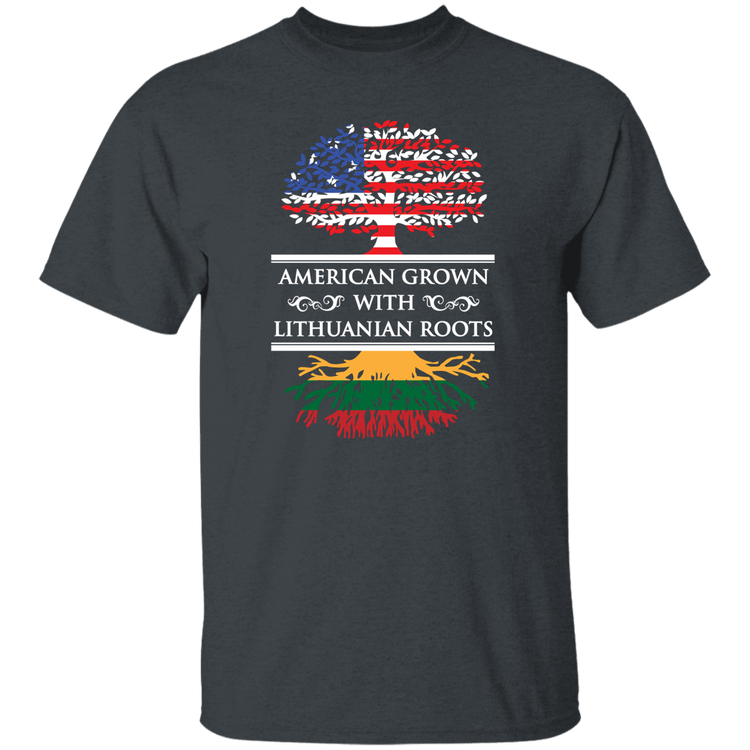 American Grown Lithuanian Roots - Men's Basic Short Sleeve T-Shirt